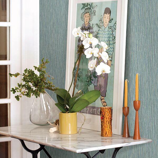 raffia-thames-aqua-faux-grasscloth-wallpaper-york-wallcoverings-2901-25420 - York Wallcoverings Wallpaper