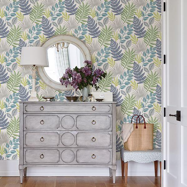 palomas-multicolor-botanical-wallpaper-york-wallcoverings-2901-87504 - York Wallcoverings Wallpaper