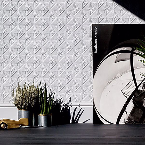 deco-paradiso-white-luxury-vinyl-paintable-wallpaper-york-wallcoverings-rd576 - York Wallcoverings Wallpaper