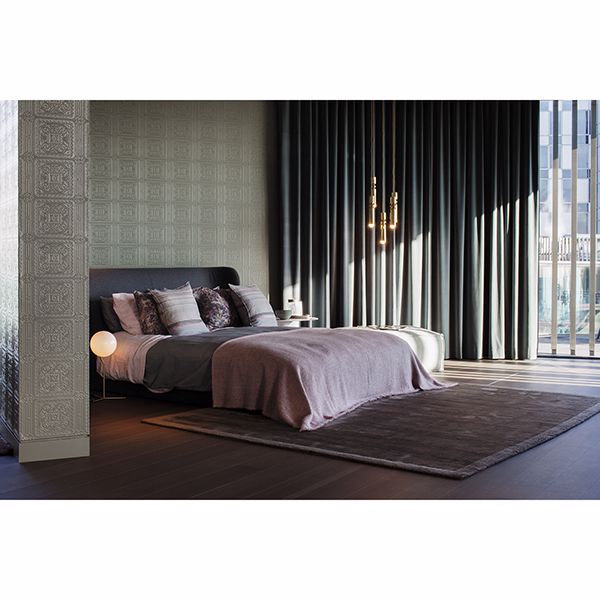 turner-tile-white-paintable-textured-vinyl-wallpaper-york-wallcoverings-437-rd80000 - York Wallcoverings Papel pintado