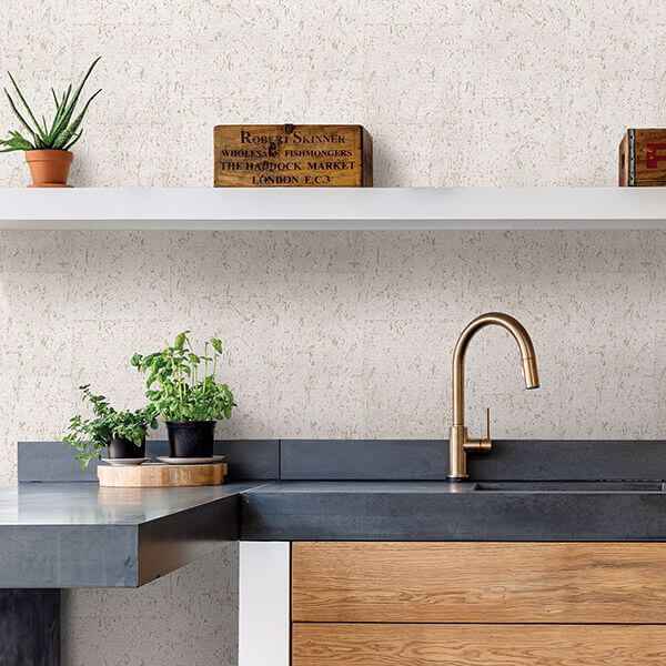 Millau Light Grey Faux Concrete Wallpaper - York Wallcoverings - 2908-24948 - York Wallcoverings Wallpaper