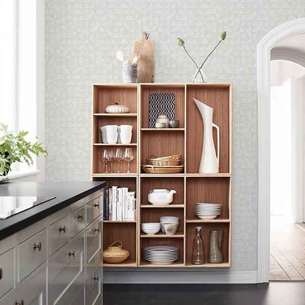 Gallerie Light Grey Geometric Wood Wallpaper - York Wallcoverings - 2908-25325 - York Wallcoverings Wallpaper