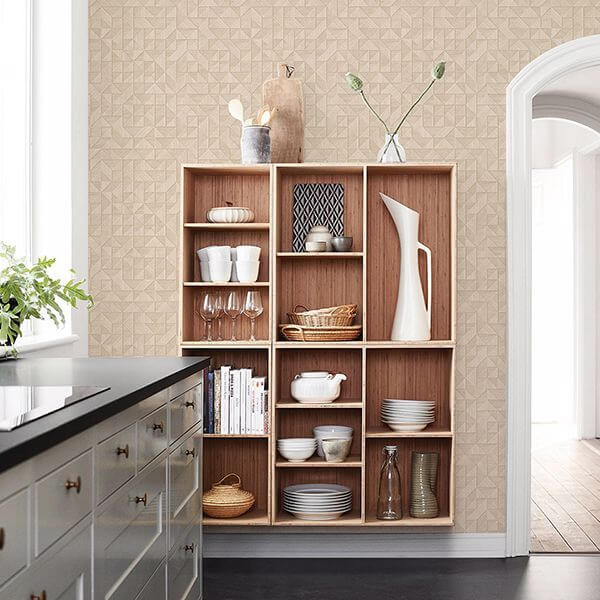 gallerie-cream-geometric-wood-wallpaper-york-wallcoverings-2908-25329 - York Wallcoverings Wallpaper