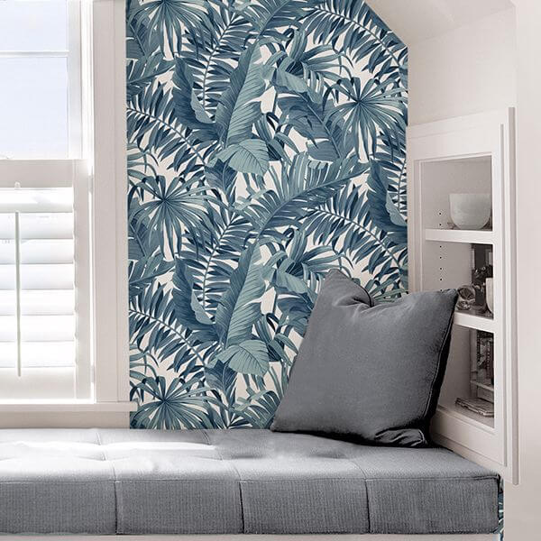 Blue Maui Peel and Stick Wallpaper - York Wallcoverings - NUS3148 - York Wallcoverings Wallpaper