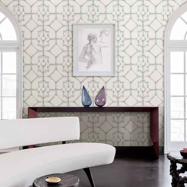 Verandah Grey Shibori Wallpaper - York Wallcoverings - 2902-25528 - York Wallcoverings Wallpaper