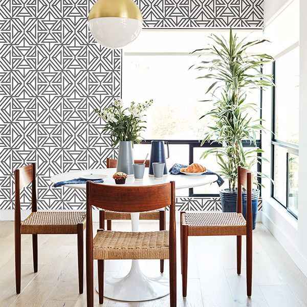 Helios Taupe Geometric Wallpaper - York Wallcoverings - 2902-87331 - York Wallcoverings Wallpaper