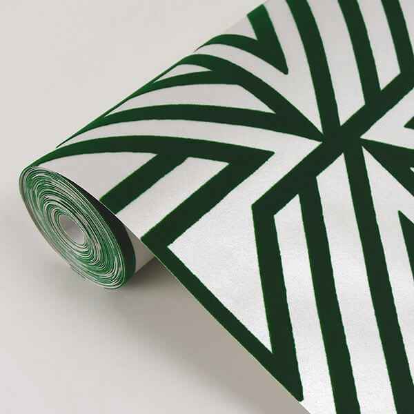 Helios Green Geometric Wallpaper - York Wallcoverings - 2902-87332 - York Wallcoverings Wallpaper