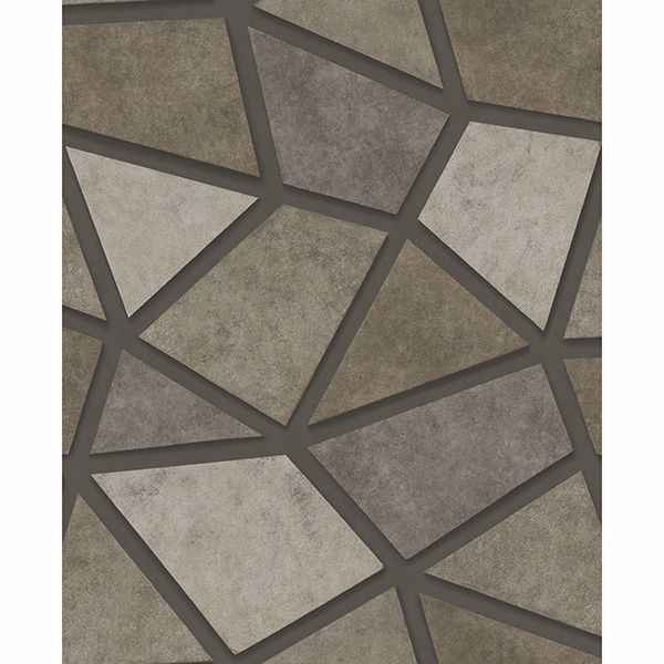 Coty Brown Mosaic Wallpaper - York Wallcoverings - 2900-25348 - York Wallcoverings Wallpaper