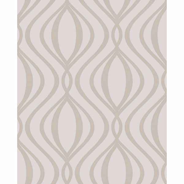 Quentin Neutral Ogee Wallpaper - York Wallcoverings - 2900-41738 - York Wallcoverings Wallpaper