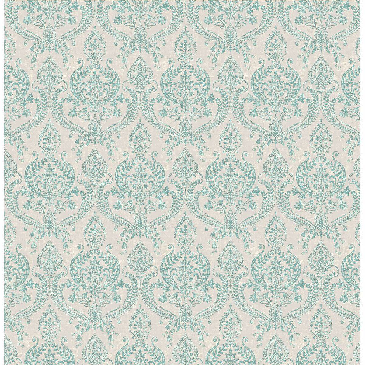 waverly-turquoise-petite-damask-wallpaper-york-wallcoverings-1014-001819