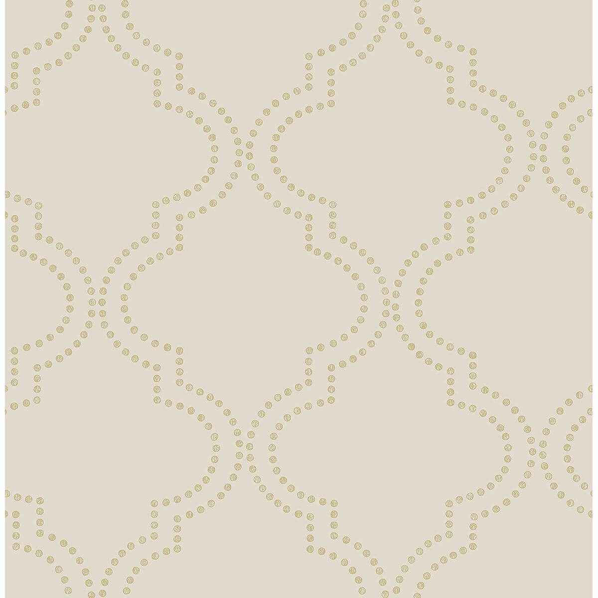 Tetra Beige Quatrefoil Wallpaper - York Wallcoverings - 2625-21805 - York Wallcoverings Wallpaper