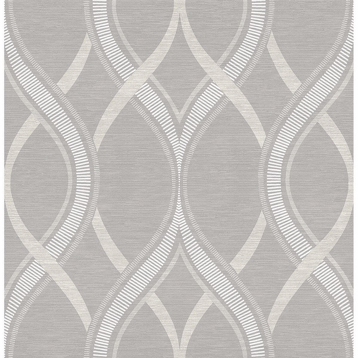 frequency-grey-ogee-wallpaper-york-wallcoverings-2625-21850 - York Wallcoverings Wallpaper