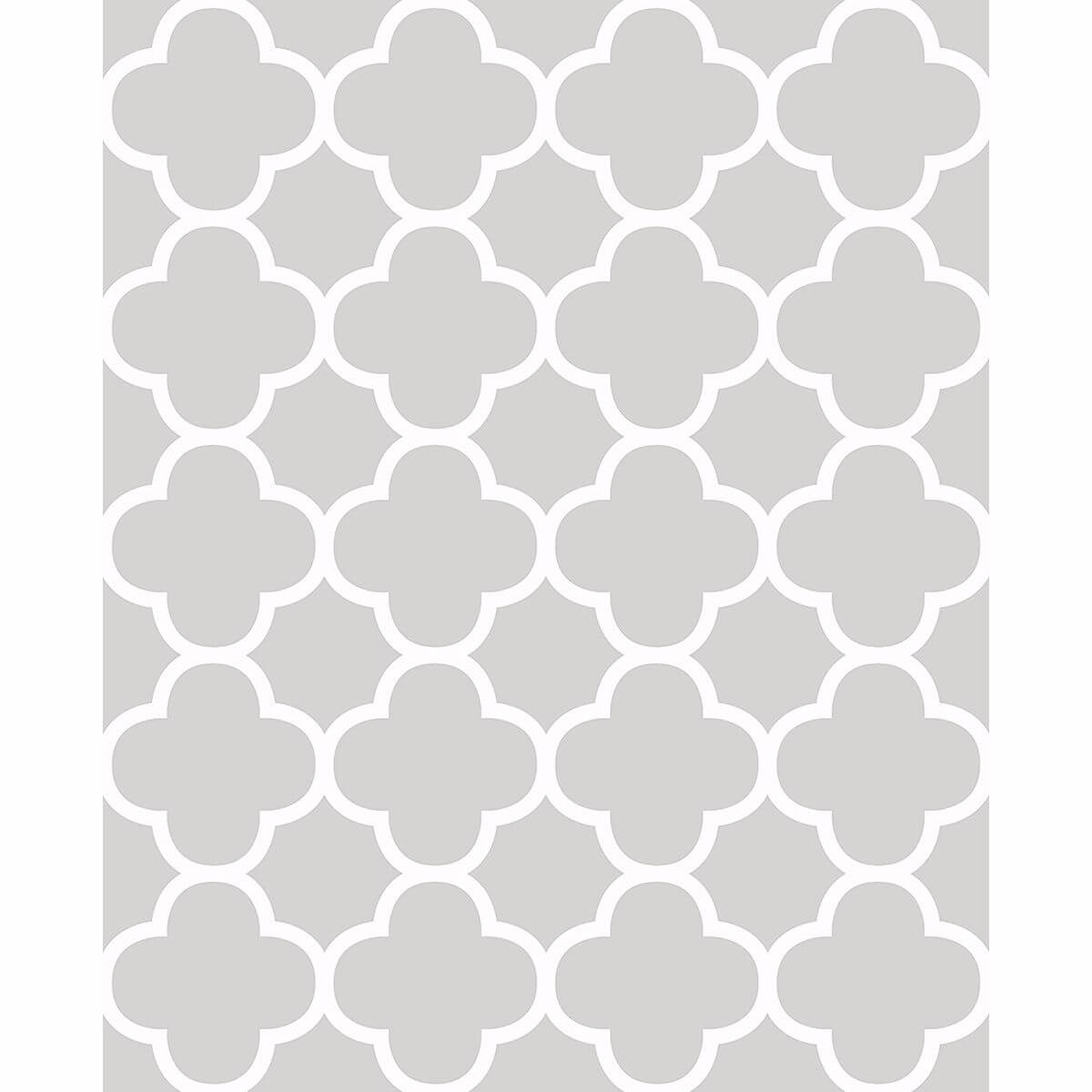 origin-grey-quatrefoil-wallpaper-york-wallcoverings-2625-21856 - York Wallcoverings Wallpaper