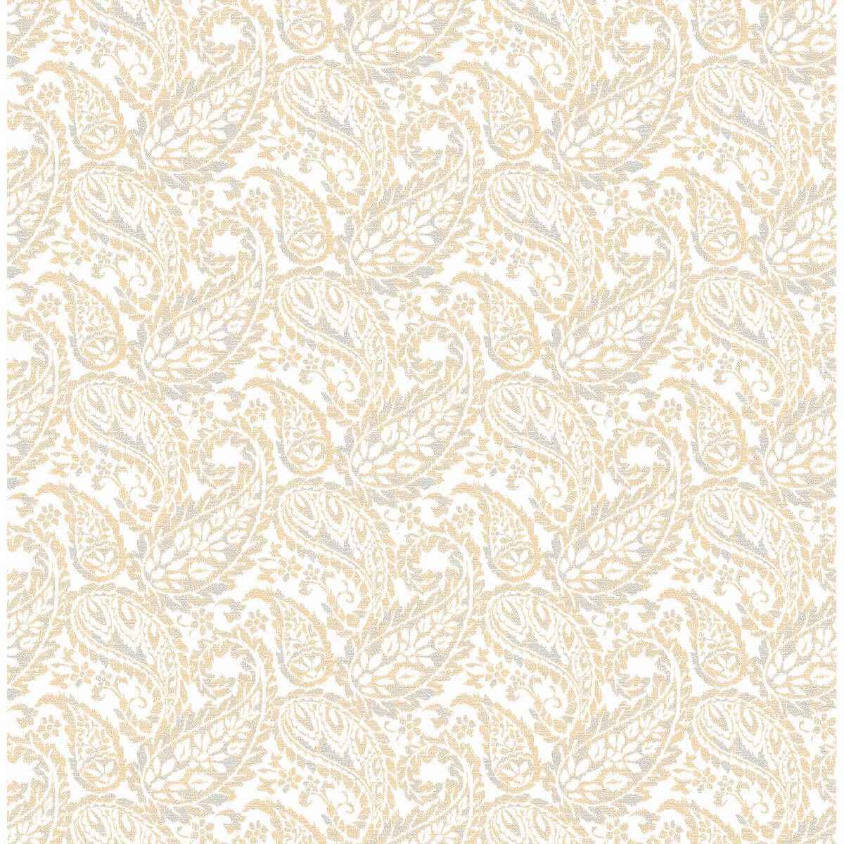 Adrian Honey Paisley Wallpaper - York Wallcoverings - 2657-22214 - York Wallcoverings Wallpaper