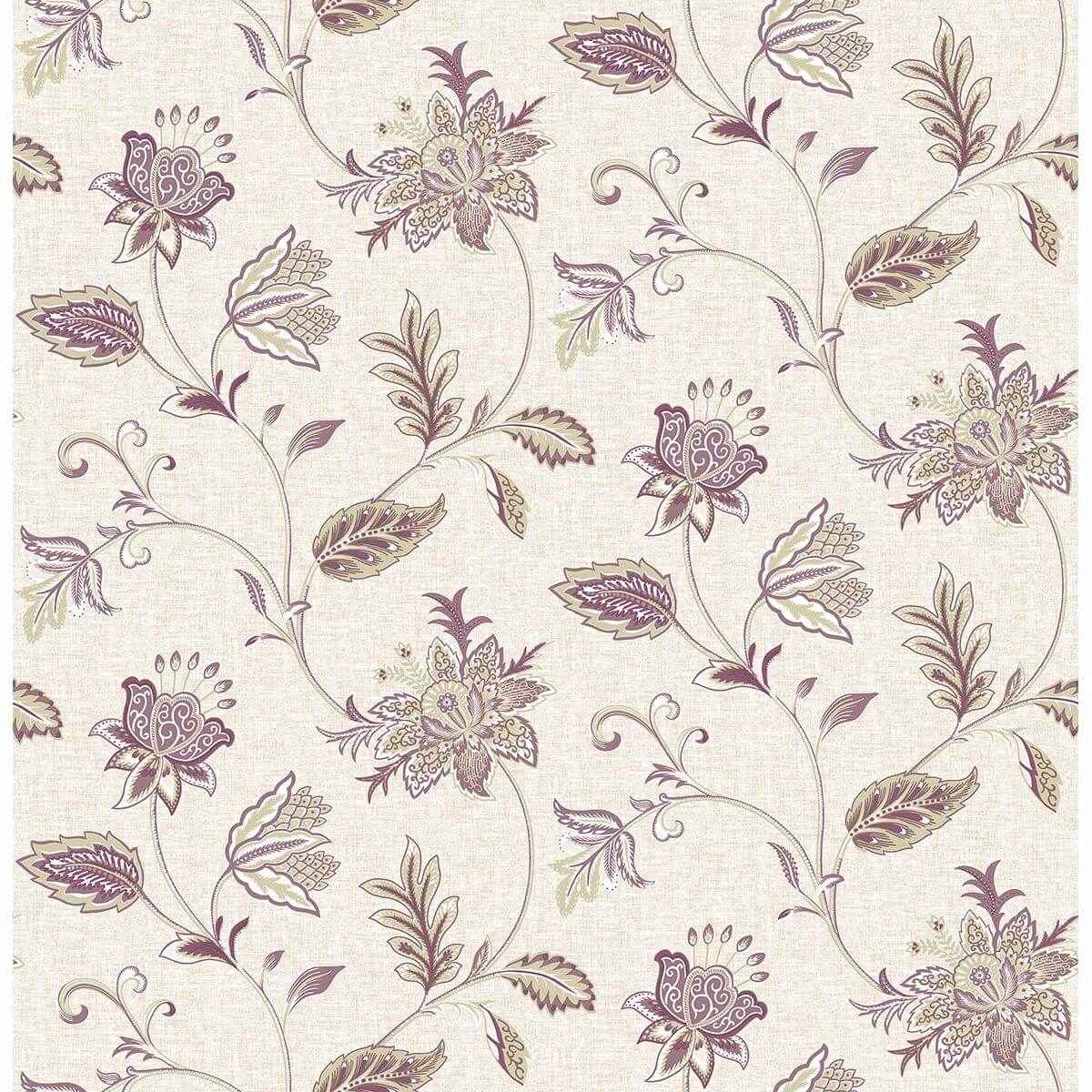 Georgette Burgundy Jacobean Wallpaper - York Wallcoverings - 2657-22208 - York Wallcoverings Wallpaper