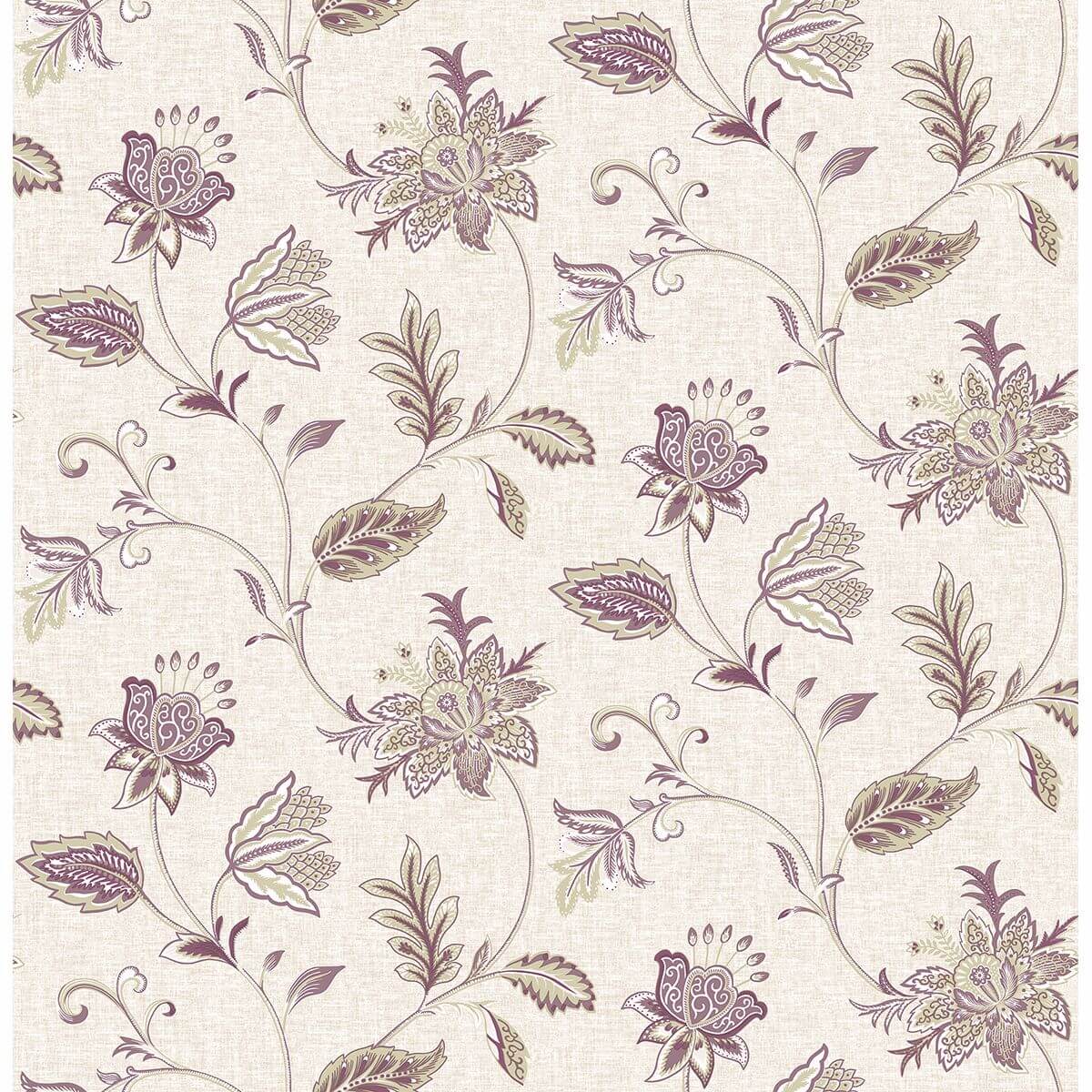 georgette-burgundy-jacobean-wallpaper-york-wallcoverings-2657-22208 - York Wallcoverings Papel pintado