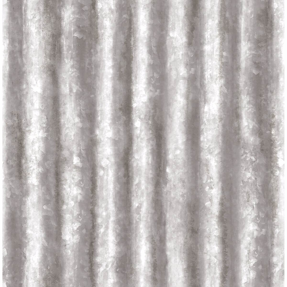 silver-corrugated-metal-wallpaper-york-wallcoverings-2701-22336 - York Wallcoverings Papel pintado