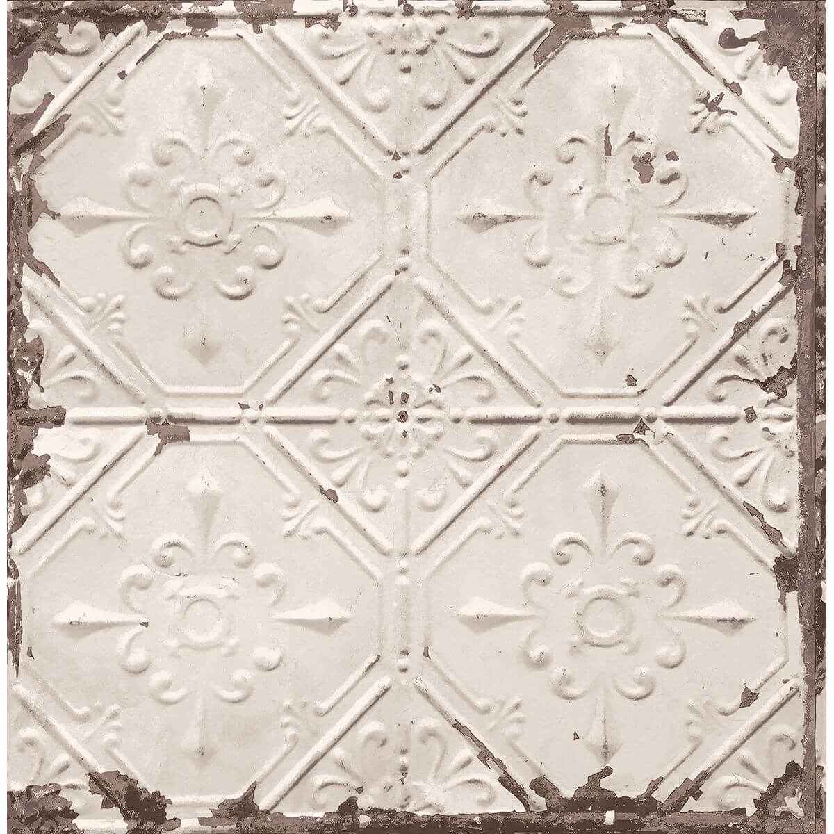 Beige Tin Ceiling Wallpaper - York Wallcoverings - 2701-22332 - York Wallcoverings Wallpaper