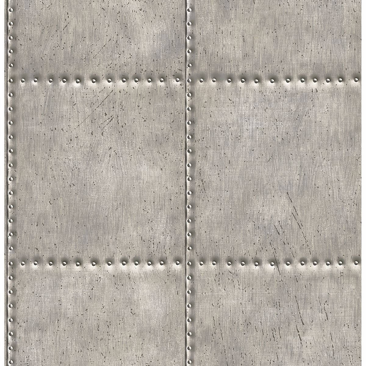 silver-sheet-metal-wallpaper-york-wallcoverings-2701-22343 - York Wallcoverings Wallpaper