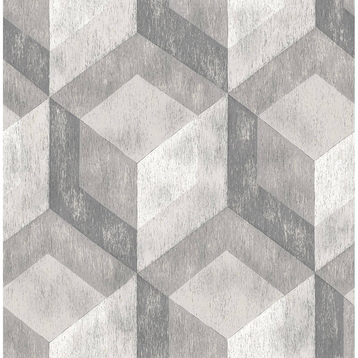 ash-rustic-wood-tile-wallpaper-york-wallcoverings-2701-22306 - York Wallcoverings Wallpaper
