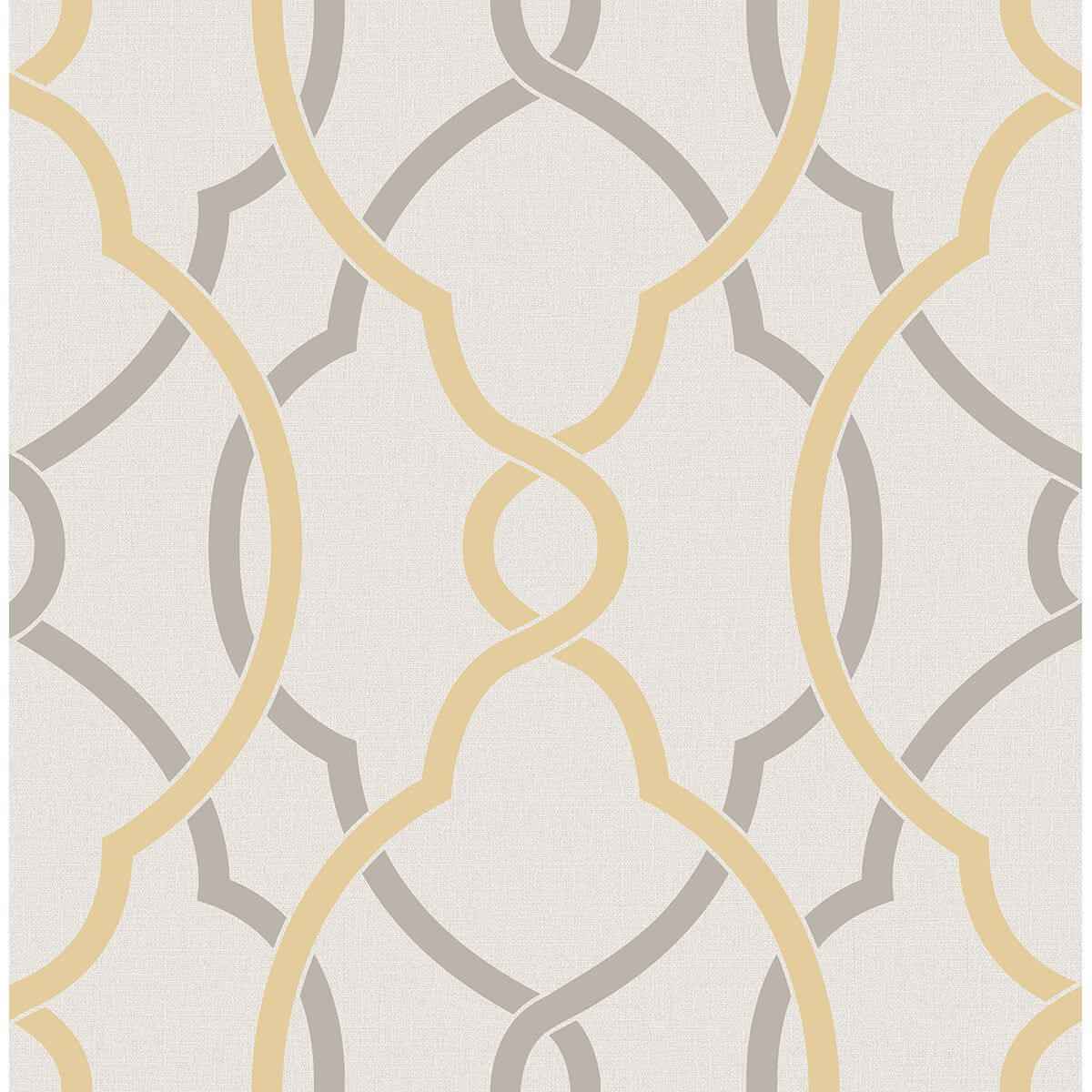 Sausalito Yellow Lattice Wallpaper - York Wallcoverings - 2697-22620 - York Wallcoverings Wallpaper