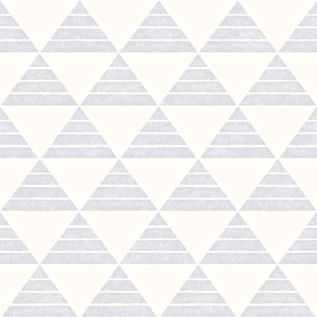 Summit Light Grey Triangle Wallpaper - York Wallcoverings - 2697-78073 - York Wallcoverings Wallpaper