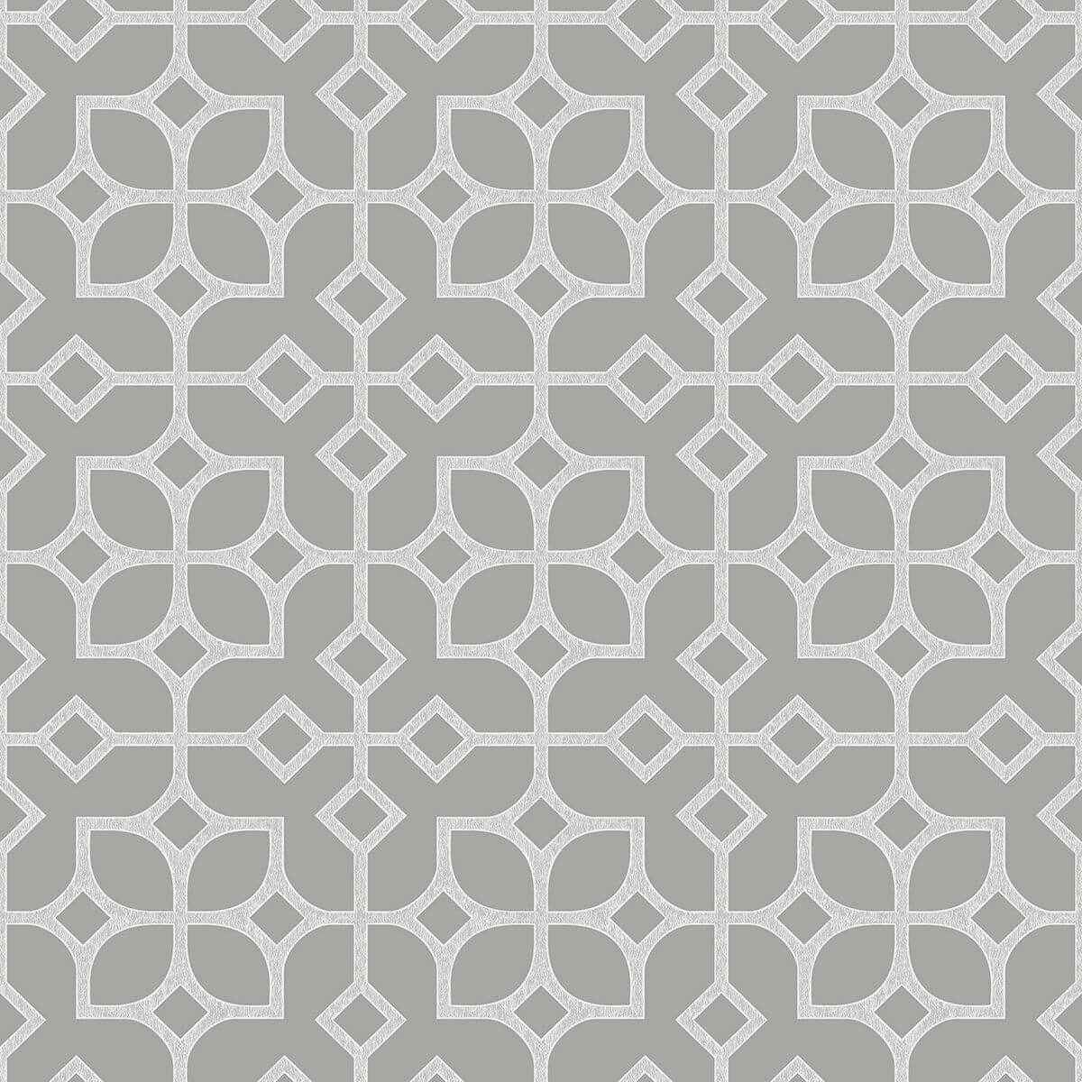 Maze Light Grey Tile Wallpaper - York Wallcoverings - 2697-78024 - York Wallcoverings Wallpaper