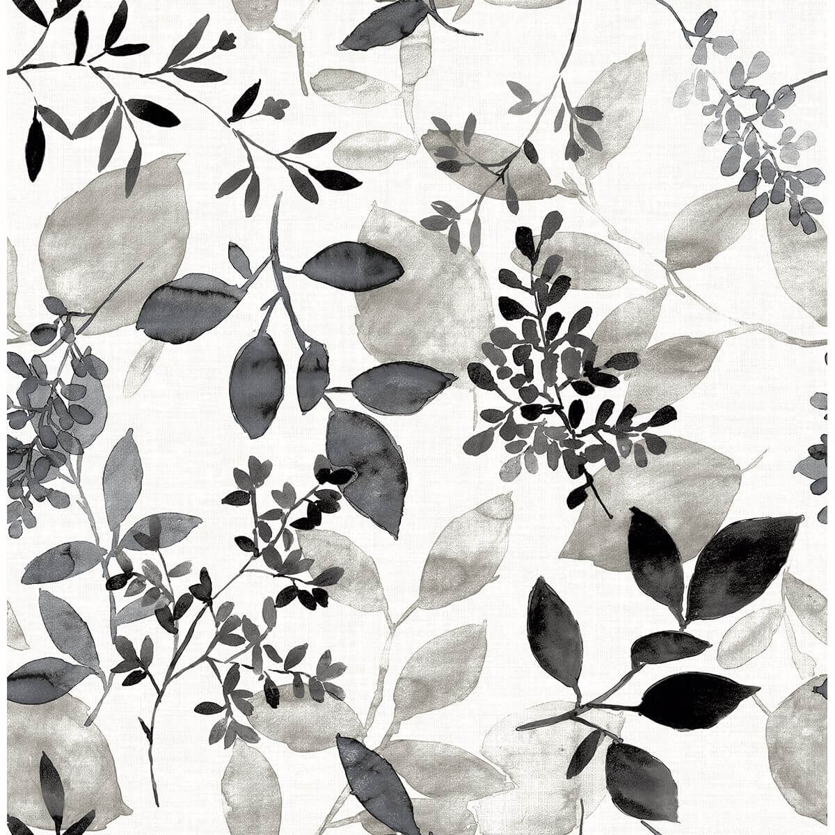 gossamer-black-botanical-wallpaper-york-wallcoverings-2716-23866 - York Wallcoverings Papel pintado