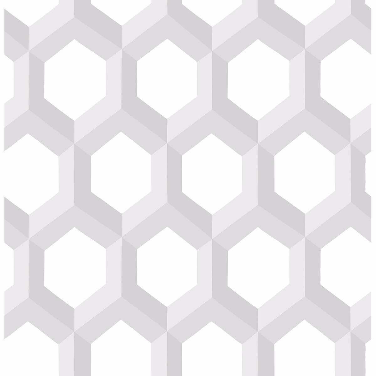 hex-grey-geometric-wallpaper-york-wallcoverings-2716-23840 - York Wallcoverings Papel pintado