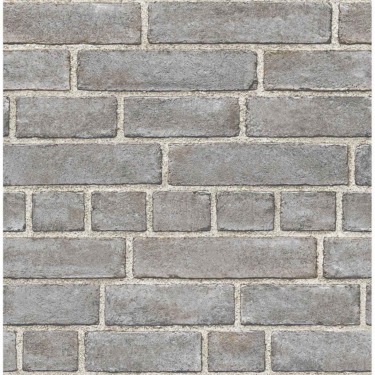 Façade Grey Brick Wallpaper - York Wallcoverings - 2540-24050