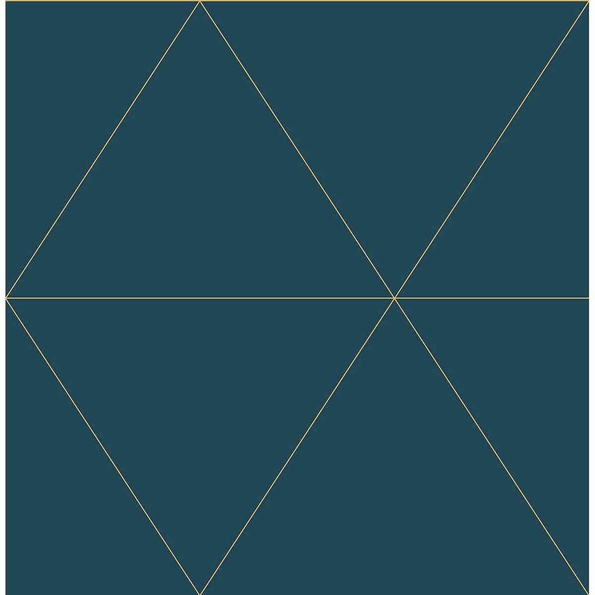 Twilight Teal Geometric Wallpaper - York Wallcoverings - 2763-24228