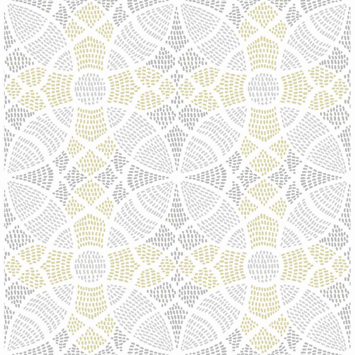 Zazen Yellow Geometric Wallpaper - York Wallcoverings - 2764-24338 - York Wallcoverings Wallpaper