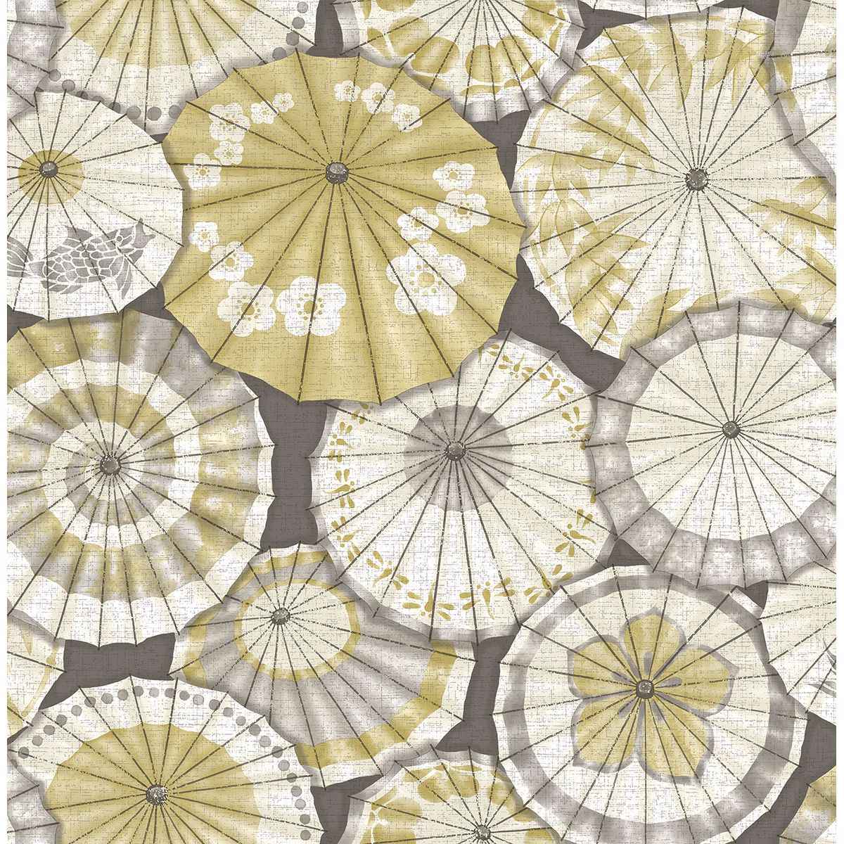 Mikado Ochre Parasol Wallpaper - York Wallcoverings - 2764-24358