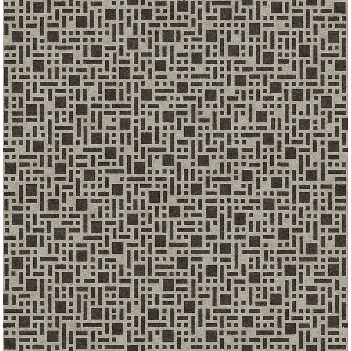 Bento Brown Geometric Wallpaper - York Wallcoverings - 2764-24340