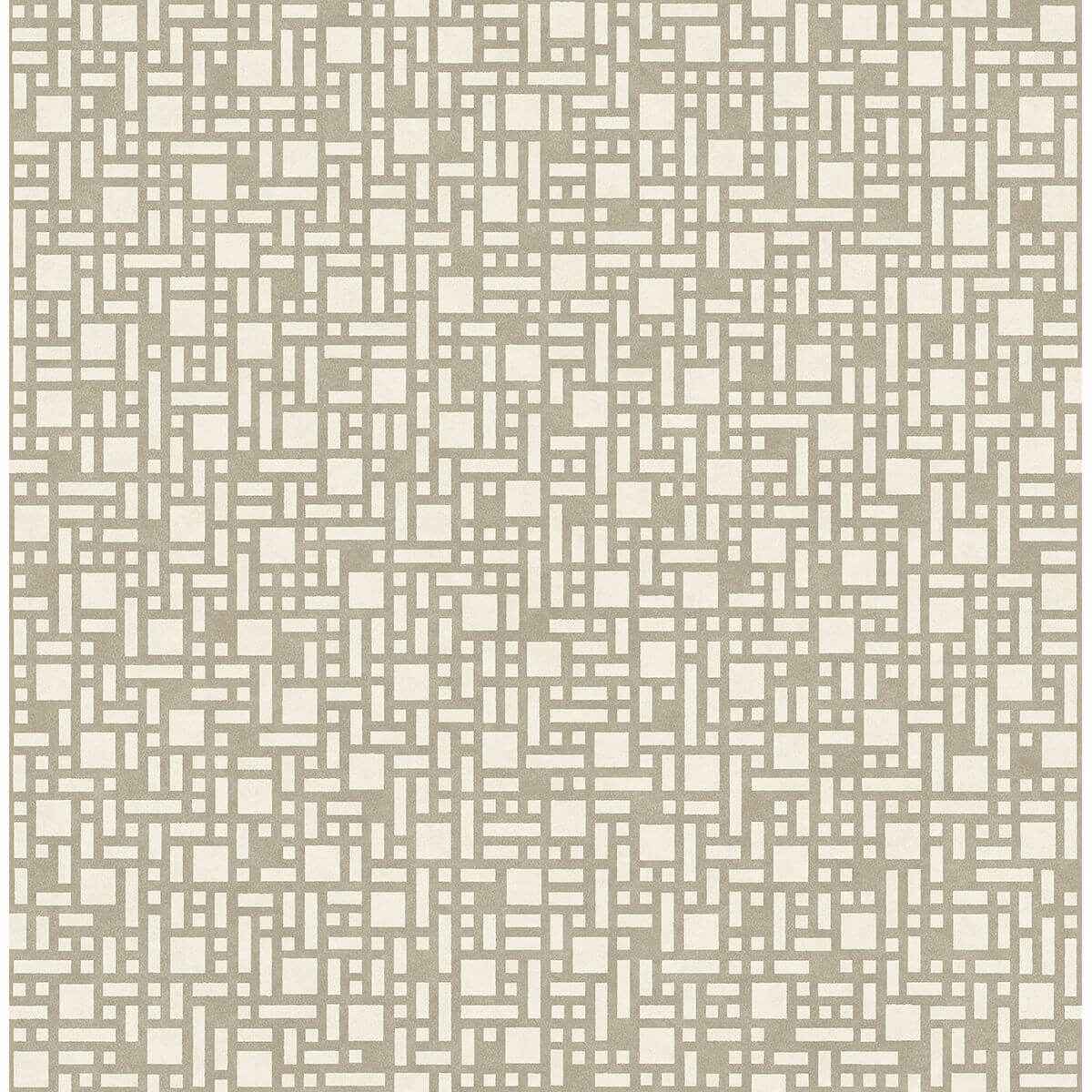 Bento Taupe Geometric Wallpaper - York Wallcoverings - 2764-24342