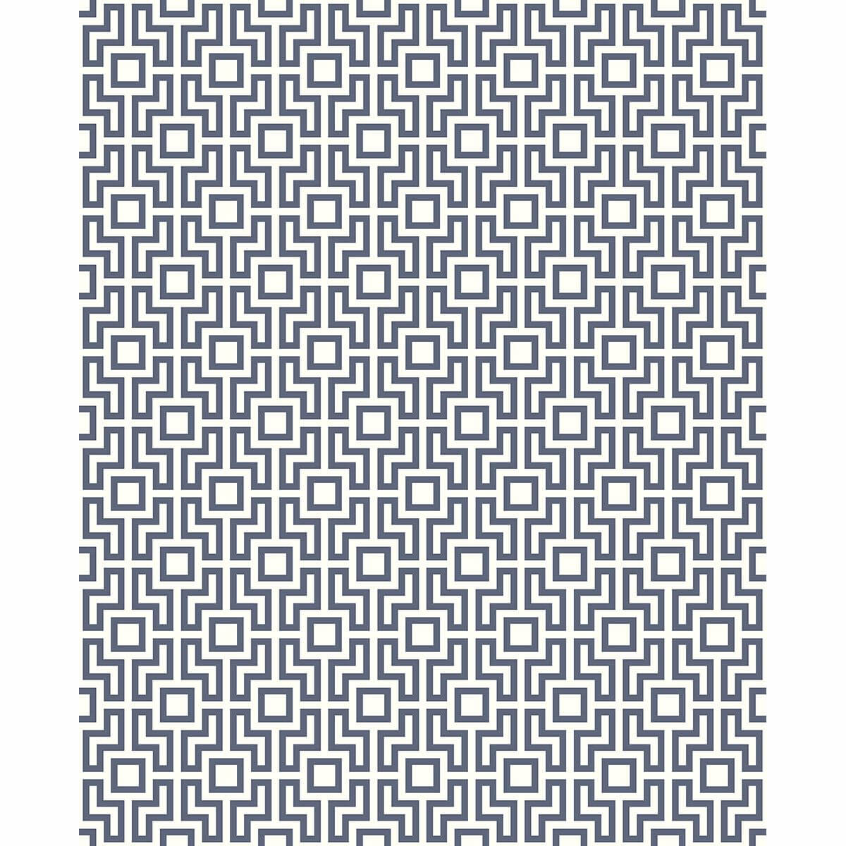 boxwood-blue-geometric-wallpaper-york-wallcoverings-2782-24535 - York Wallcoverings Papel pintado