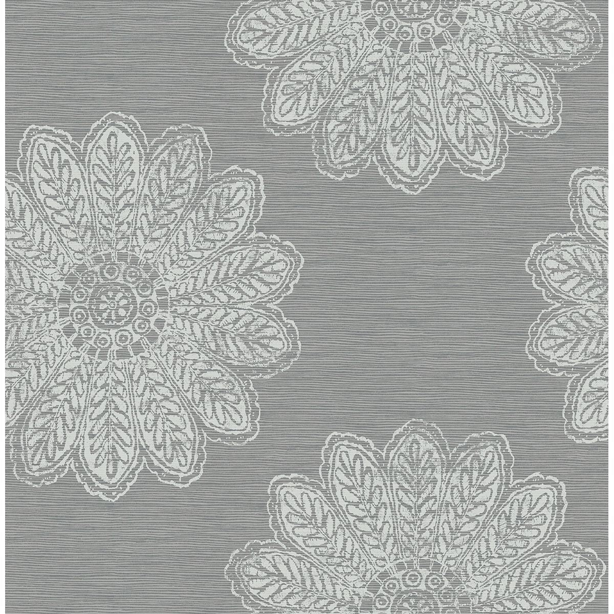 Sol Slate Medallion Wallpaper - York Wallcoverings - 2793-24746