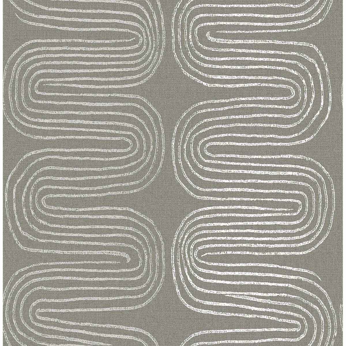 Zephyr Brown Abstract Stripe Wallpaper - York Wallcoverings - 2793-24740 - York Wallcoverings Wallpaper