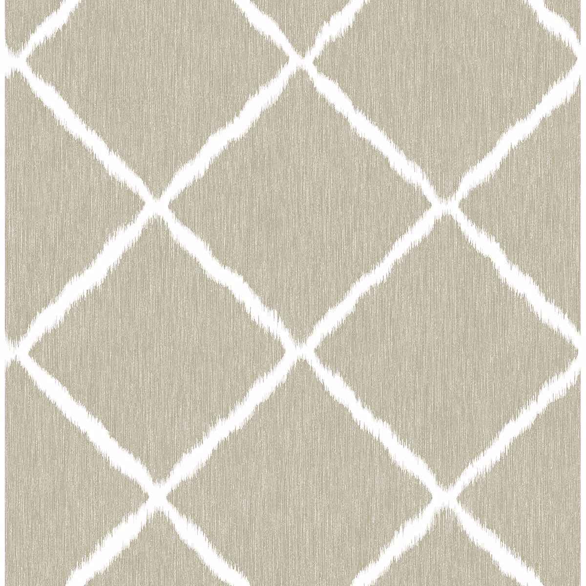 Linen Ikat Trellis Wallpaper - York Wallcoverings - 2785-24812 - York Wallcoverings Wallpaper