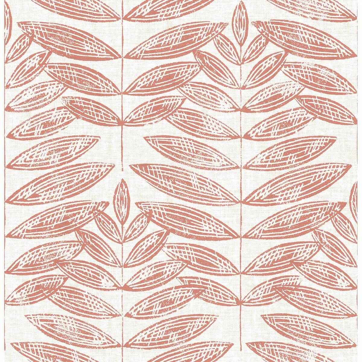 Akira Coral Leaf Wallpaper - York Wallcoverings - 2821-25103