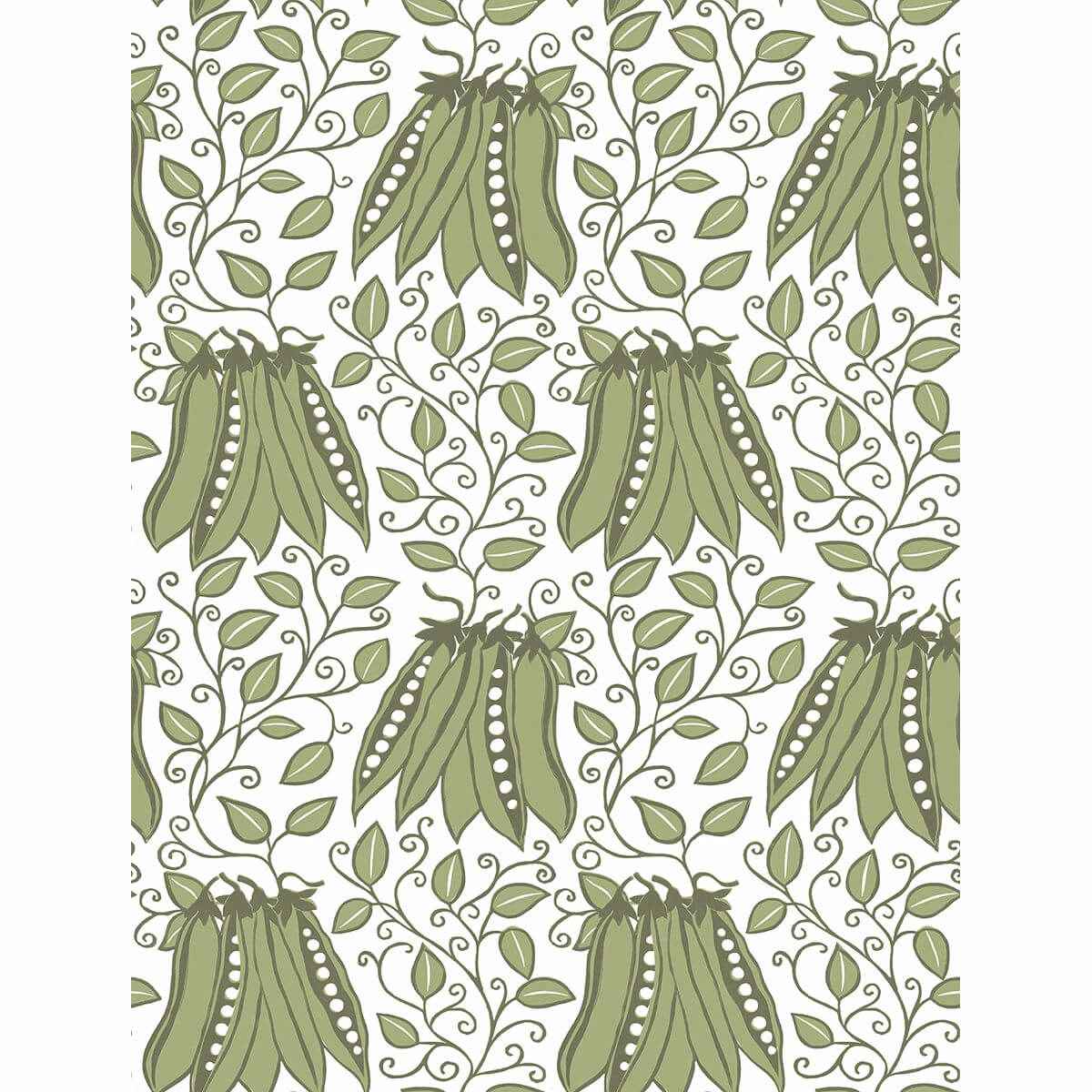 Peas in a Pod Olive Garden Wallpaper - York Wallcoverings - 2821-25120 - York Wallcoverings Wallpaper