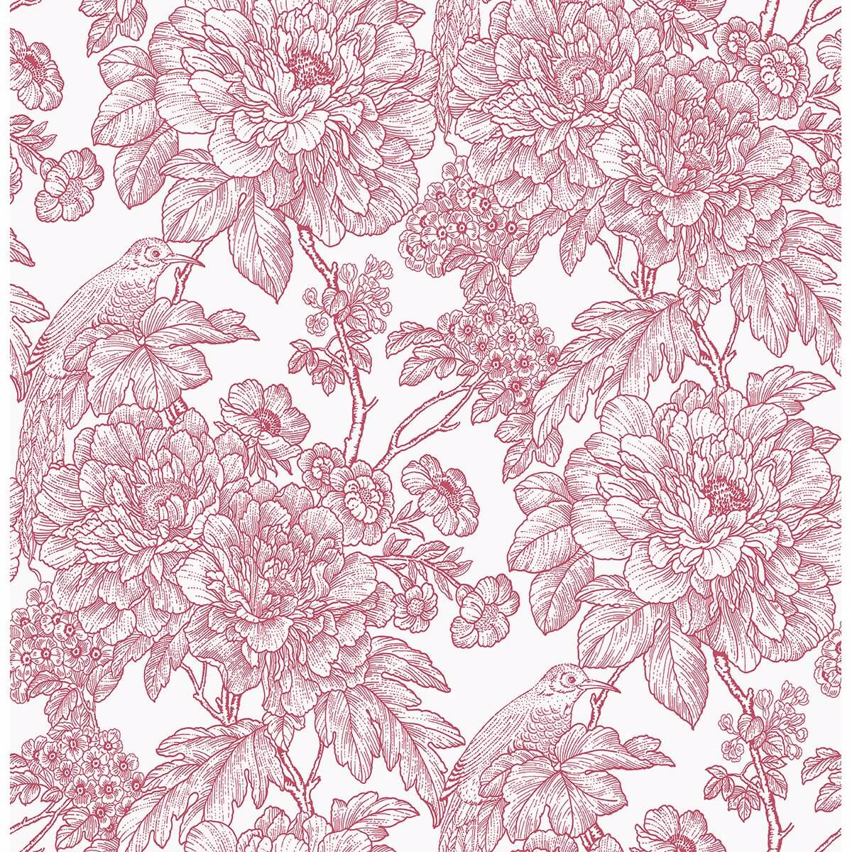 birds-of-paradise-breeze-red-floral-wallpaper-york-wallcoverings-2901-25410
