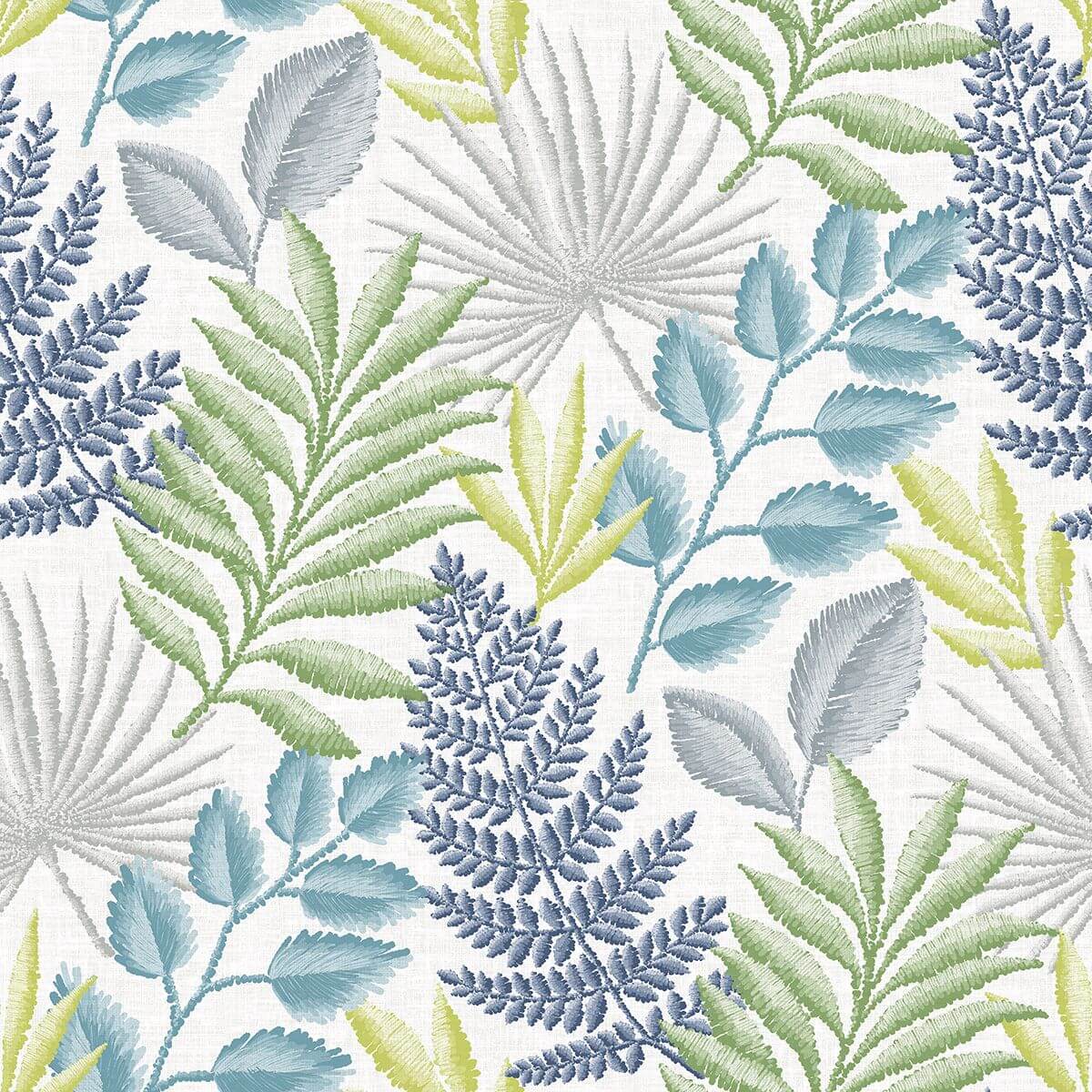 palomas-multicolor-botanical-wallpaper-york-wallcoverings-2901-87504 - York Wallcoverings Wallpaper