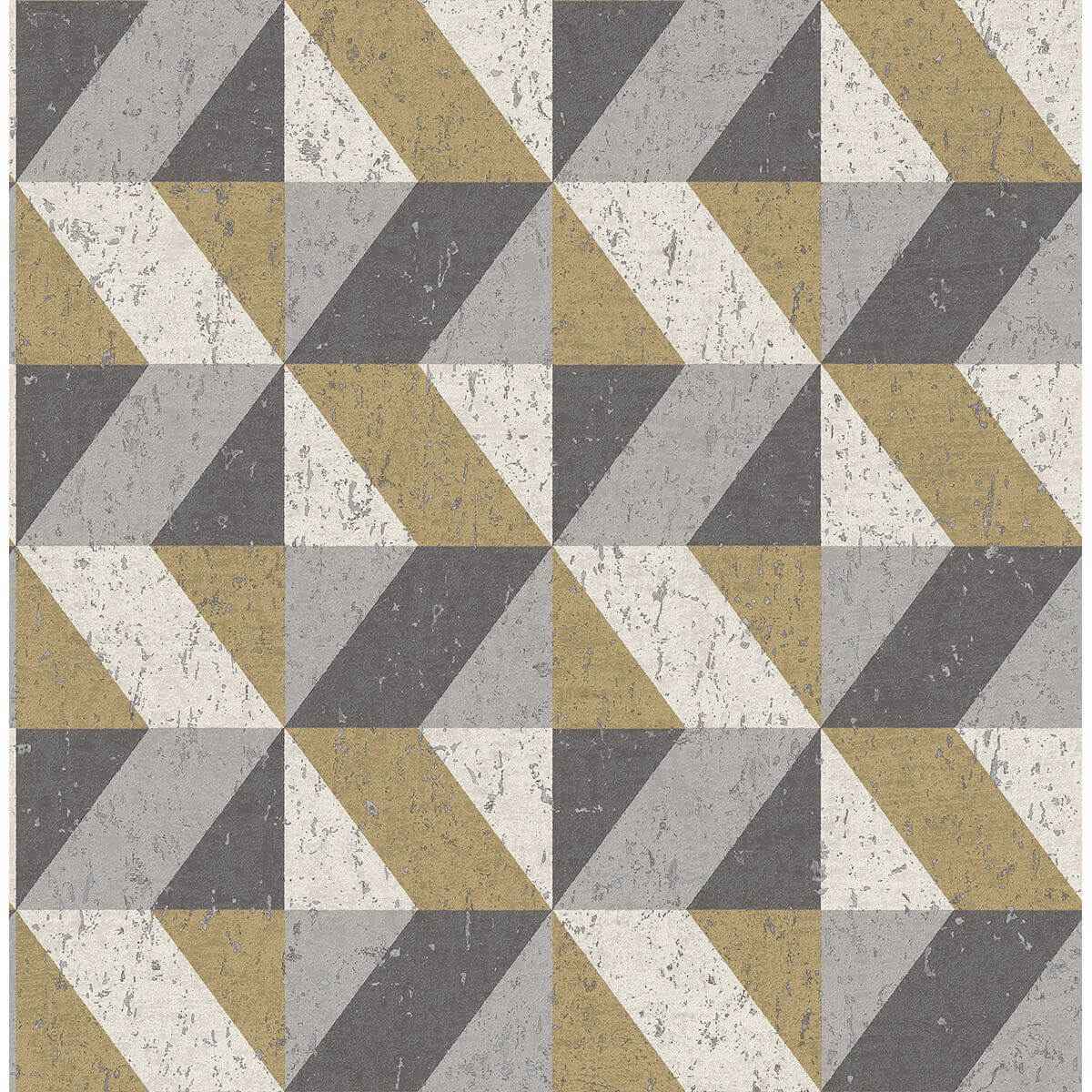 Cerium Metallic Concrete Geometric Wallpaper - York Wallcoverings - 2908-25311 - York Wallcoverings Wallpaper