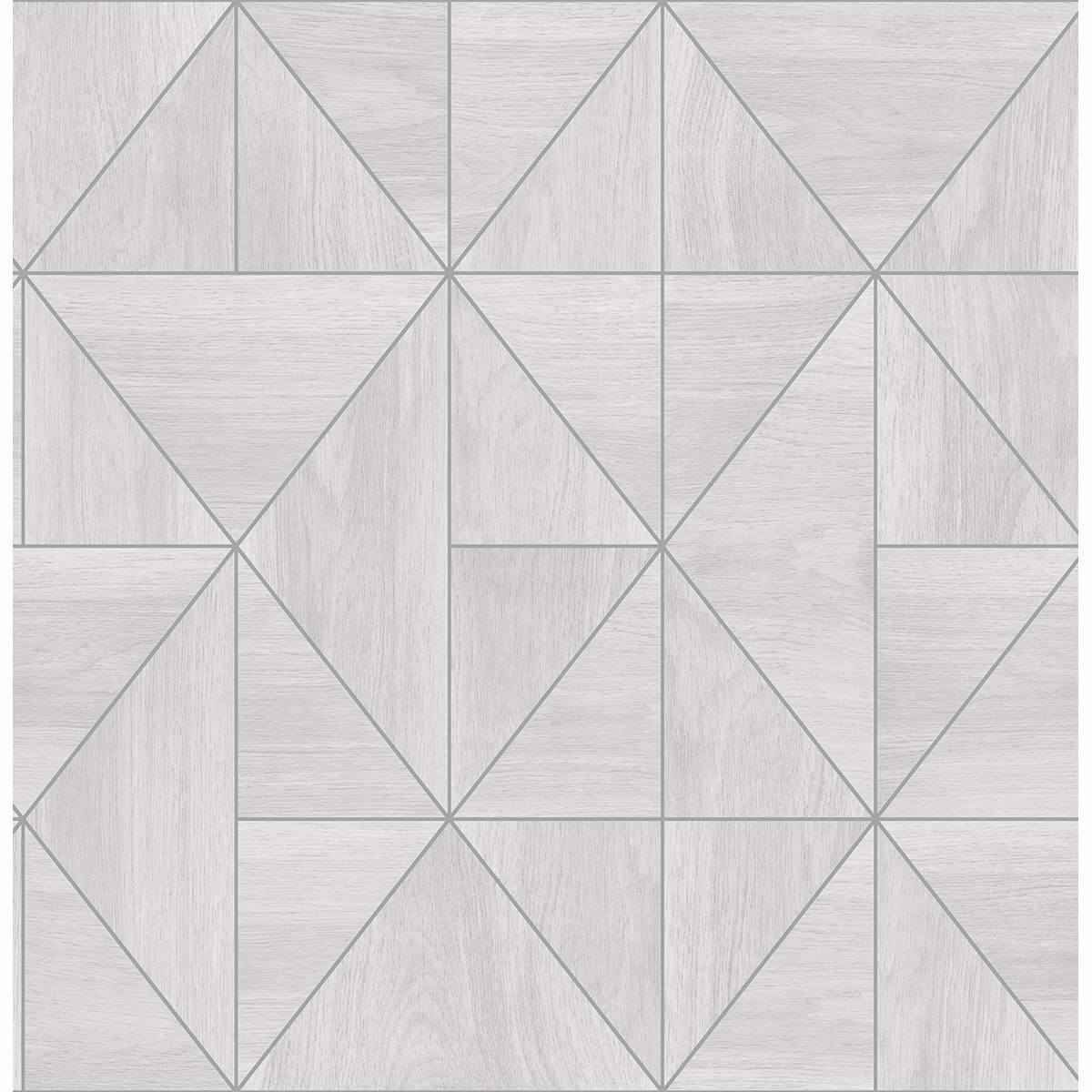 Cheverny Light Grey Geometric Wood Wallpaper - York Wallcoverings - 2908-25320 - York Wallcoverings Wallpaper