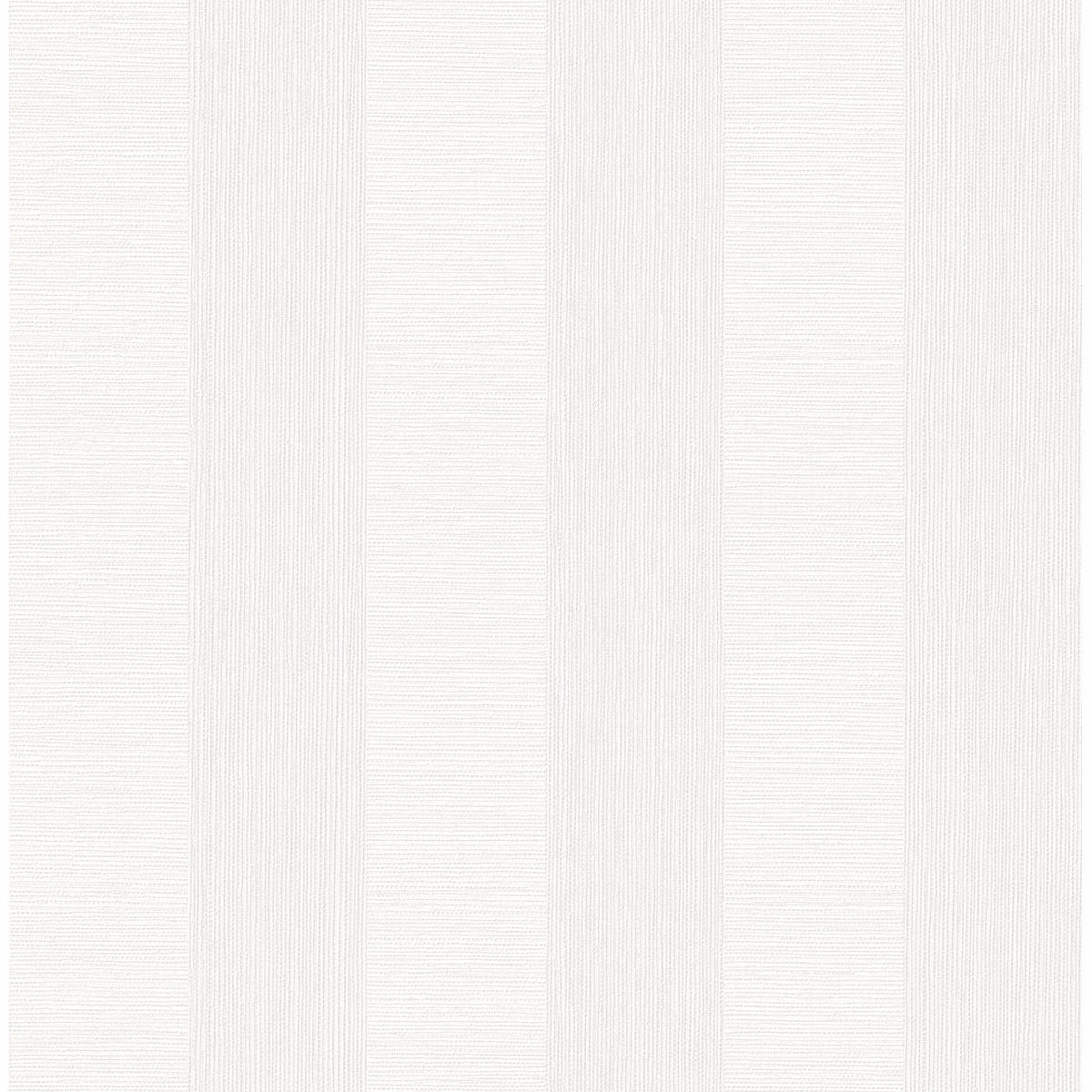 Picture of Intrepid White Faux Grasscloth Stripe Wallpaper