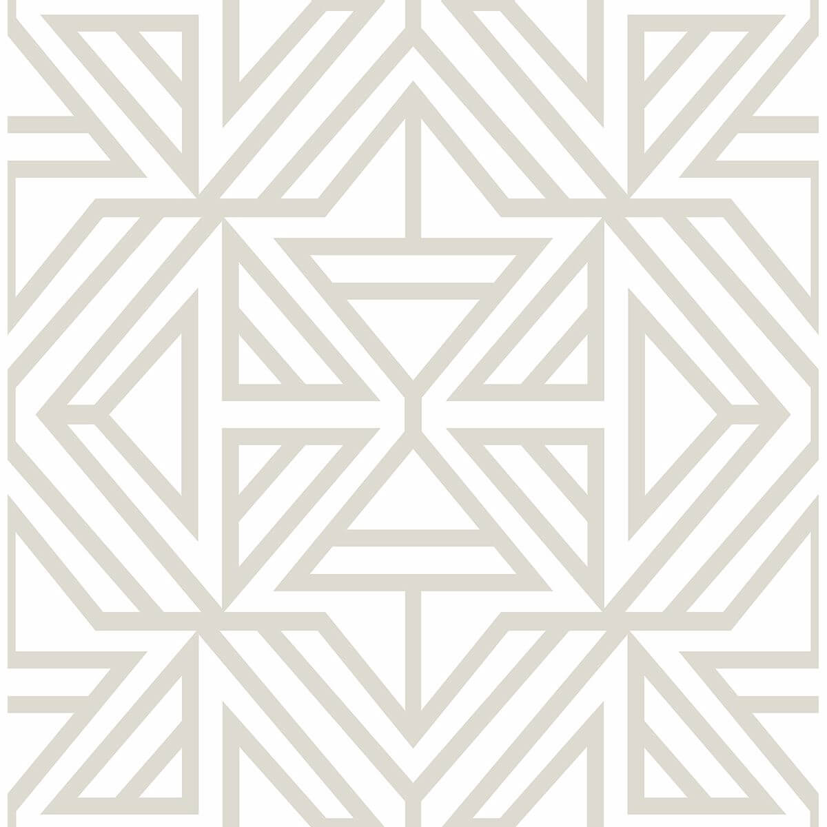 Helios Bone Geometric Wallpaper - York Wallcoverings - 2902-25554 - York Wallcoverings Wallpaper