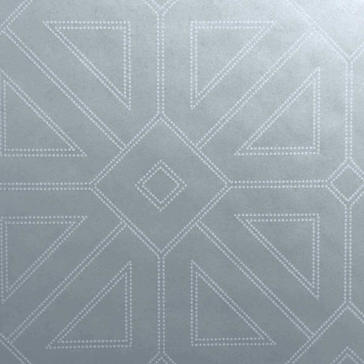 Voltaire Silver Beaded Geometric Wallpaper - York Wallcoverings - 2902-87334