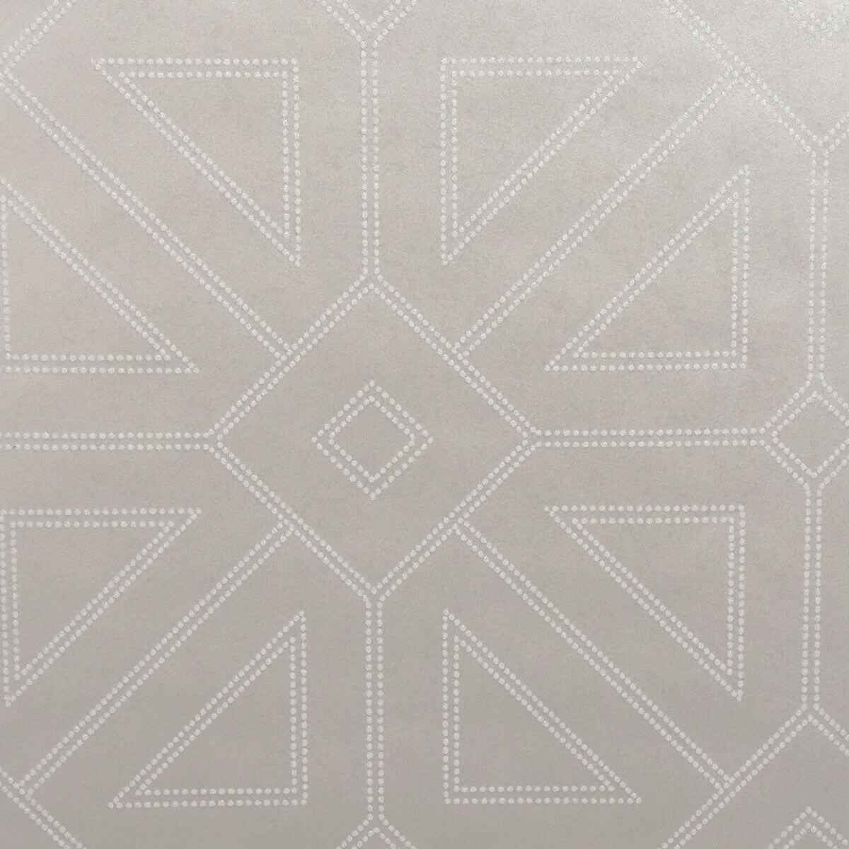 Voltaire Platinum Beaded Geometric Wallpaper - York Wallcoverings - 2902-87338