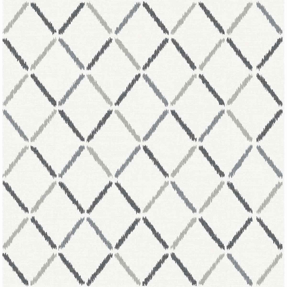 Allotrope Charcoal Linen Geometric Wallpaper - York Wallcoverings - 2902-25534 - York Wallcoverings Wallpaper
